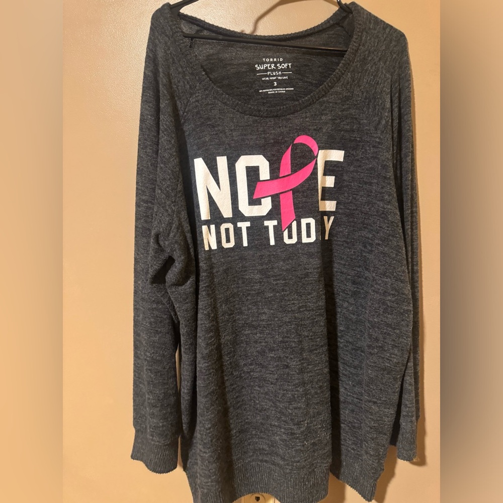 Torrid NWOT plush long sleeve Cancer top